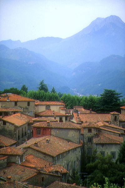 Rooftop view of Barga near Gallicano.