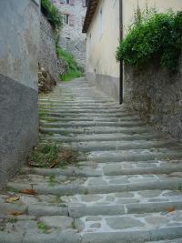 Cobbled steps are part of the way of life in Italian hillside villages like Convalle!
