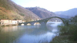'Ponte della Maddelena' or 'Devil's Bridge'. Click for more information.