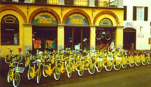 Plenty of bikes are available to rent from 'Biciclette Poli'